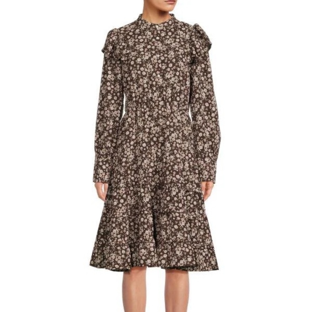 Area‎ Stars NWT Brown Ashley Floral Fit & Flare Dress